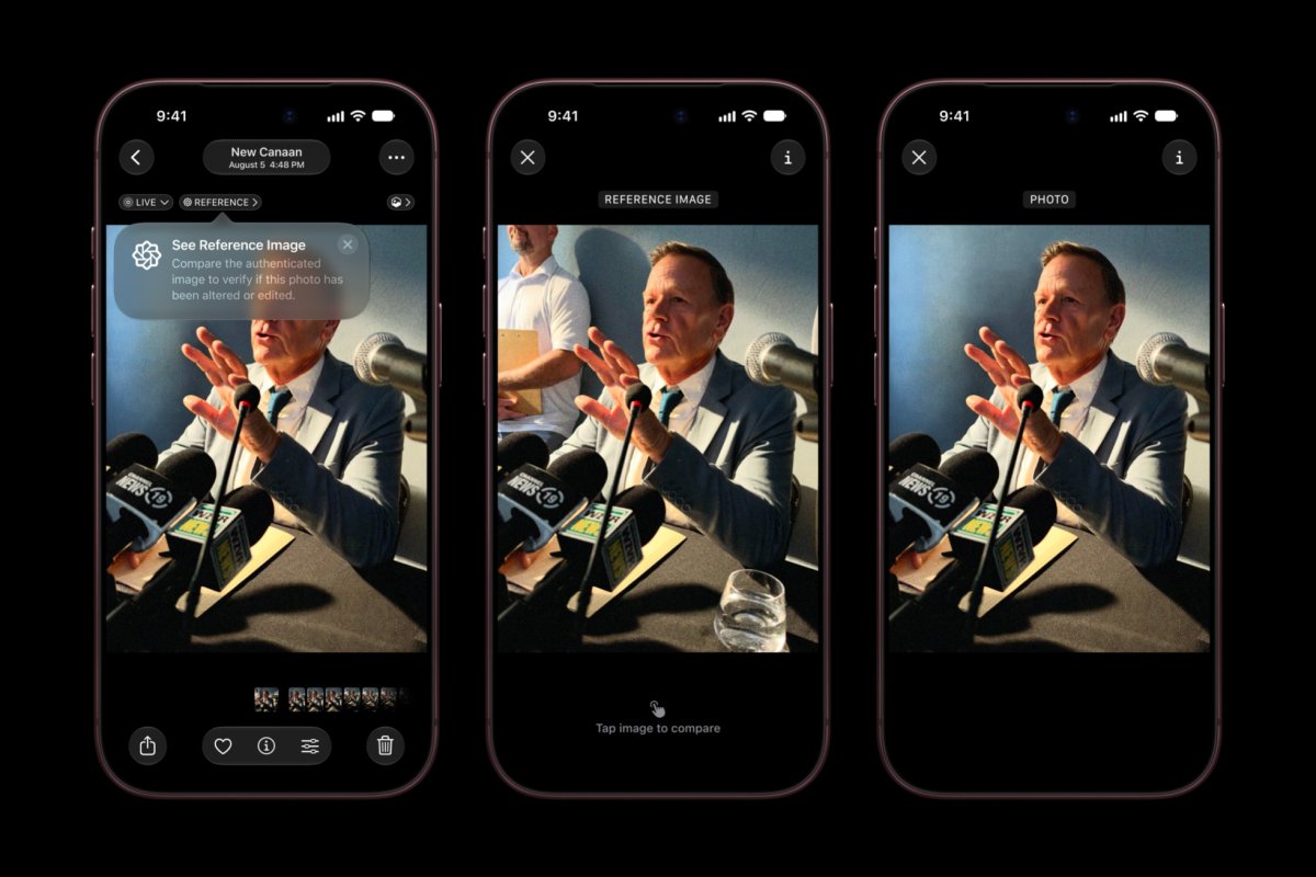 آبل تطلق ميزة Apple Reference Image للتحقق من تعديلات الصور والذكاء الاصطناعي